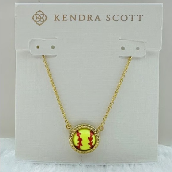 Kendra Scott Jewelry - Kendra Scott Gold Softball Pendant Necklace